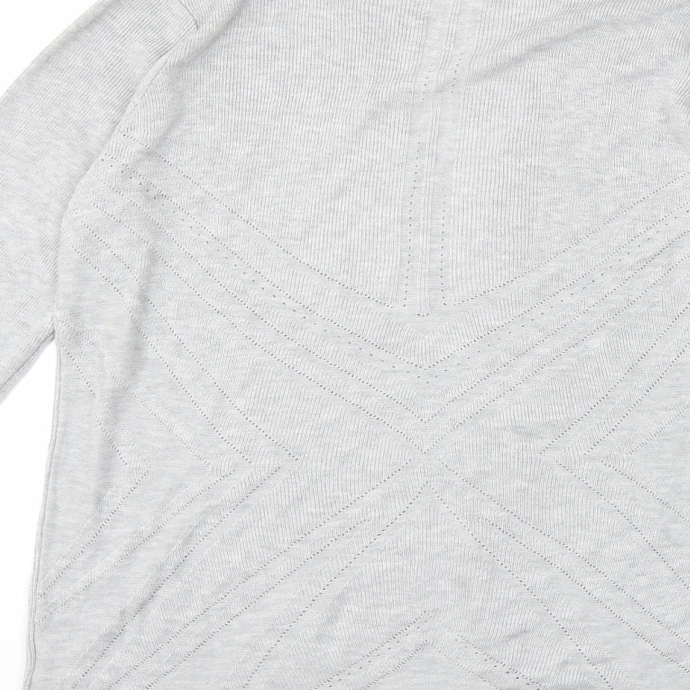 Principles Womens Grey  Knit Cardigan Jumper Size 12
