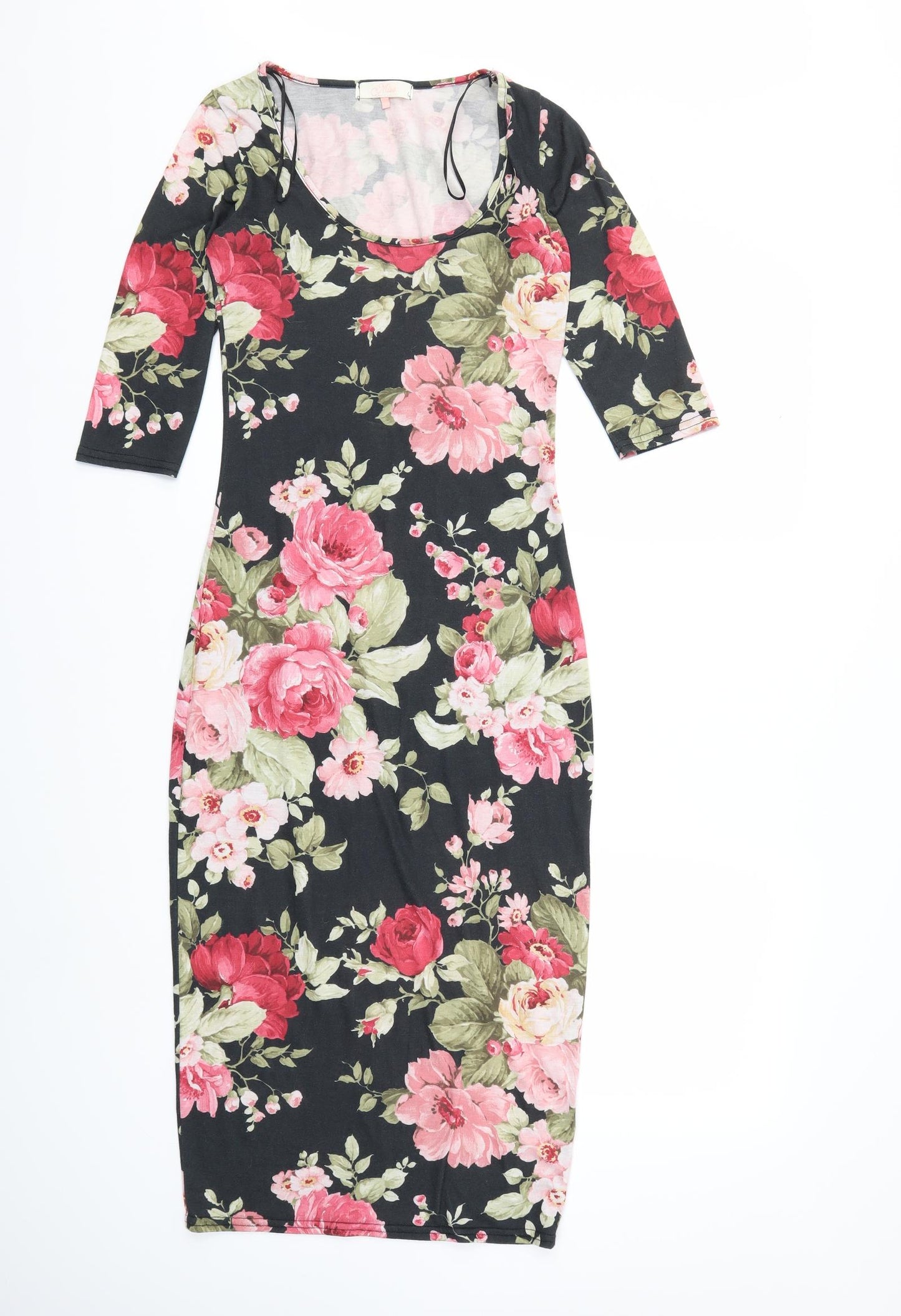 Miso Womens Black Floral  Bodycon  Size 8
