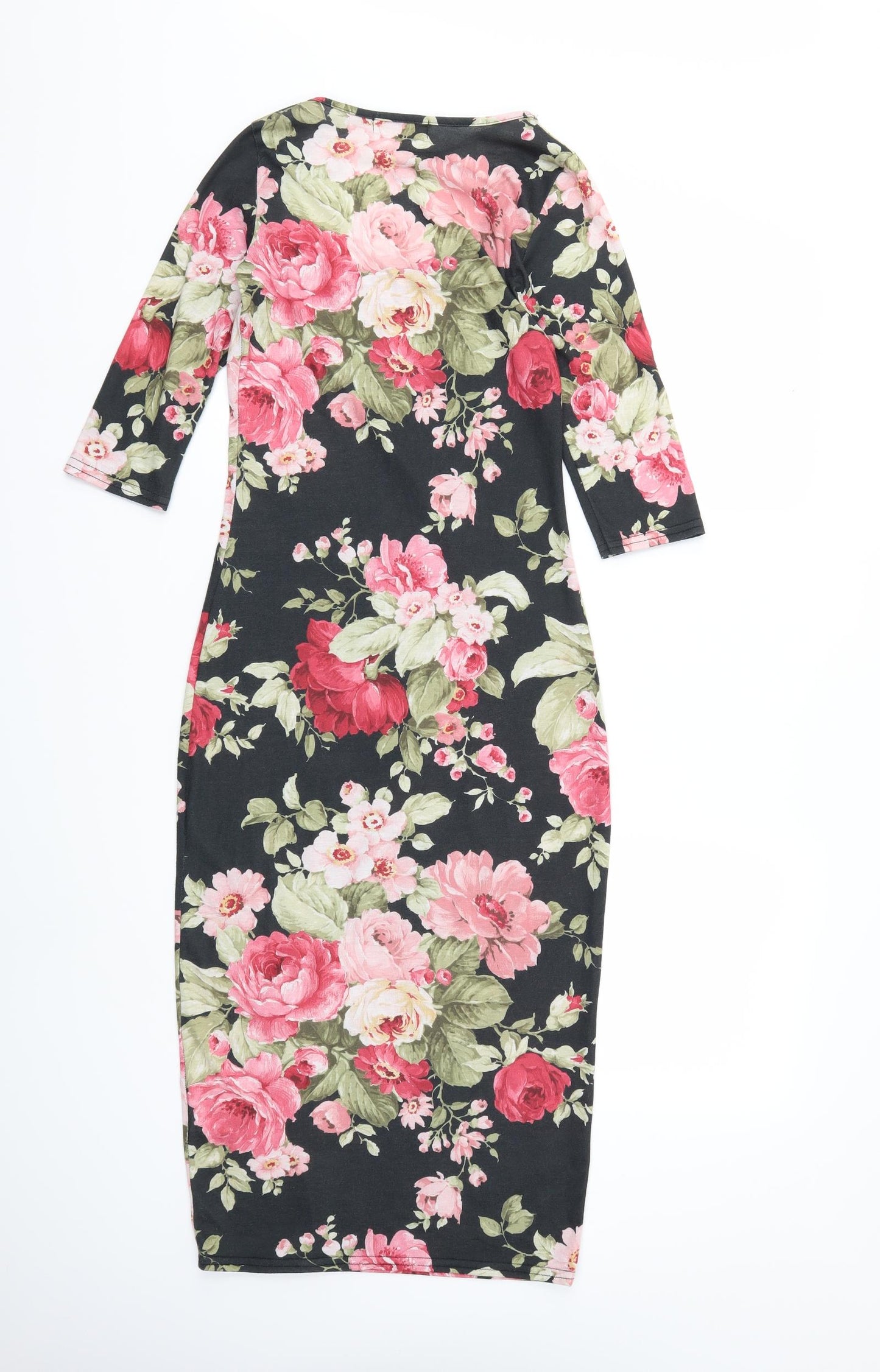 Miso Womens Black Floral  Bodycon  Size 8