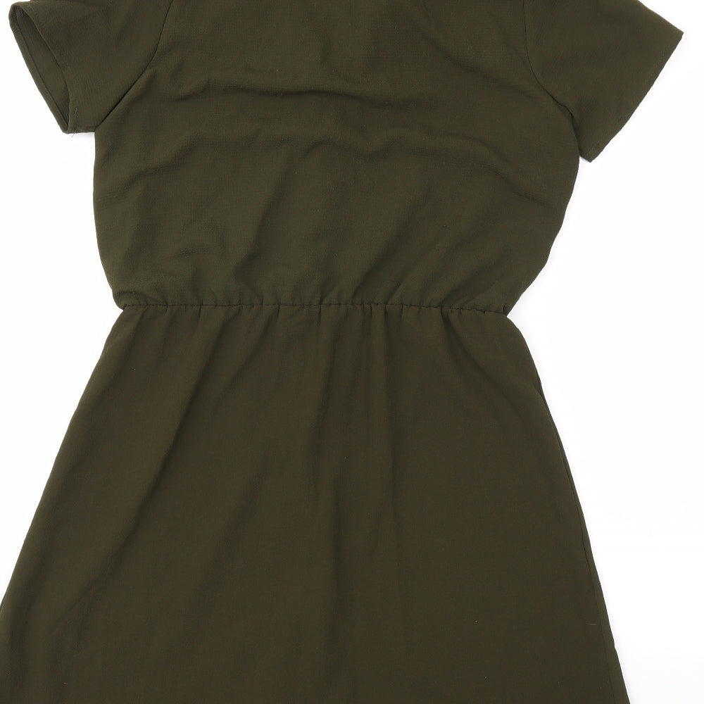Young Dimension Girls Green   Shirt Dress  Size 12 Years