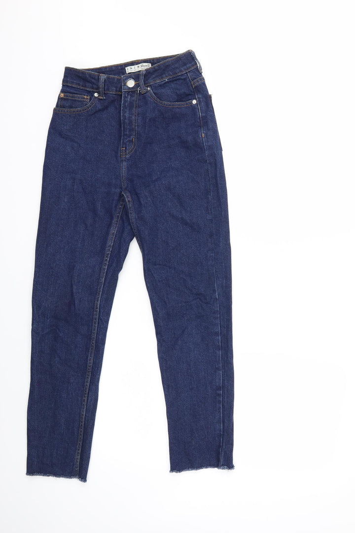 Denim & Co. Womens Blue Denim Straight Jeans Size 6 L26 in