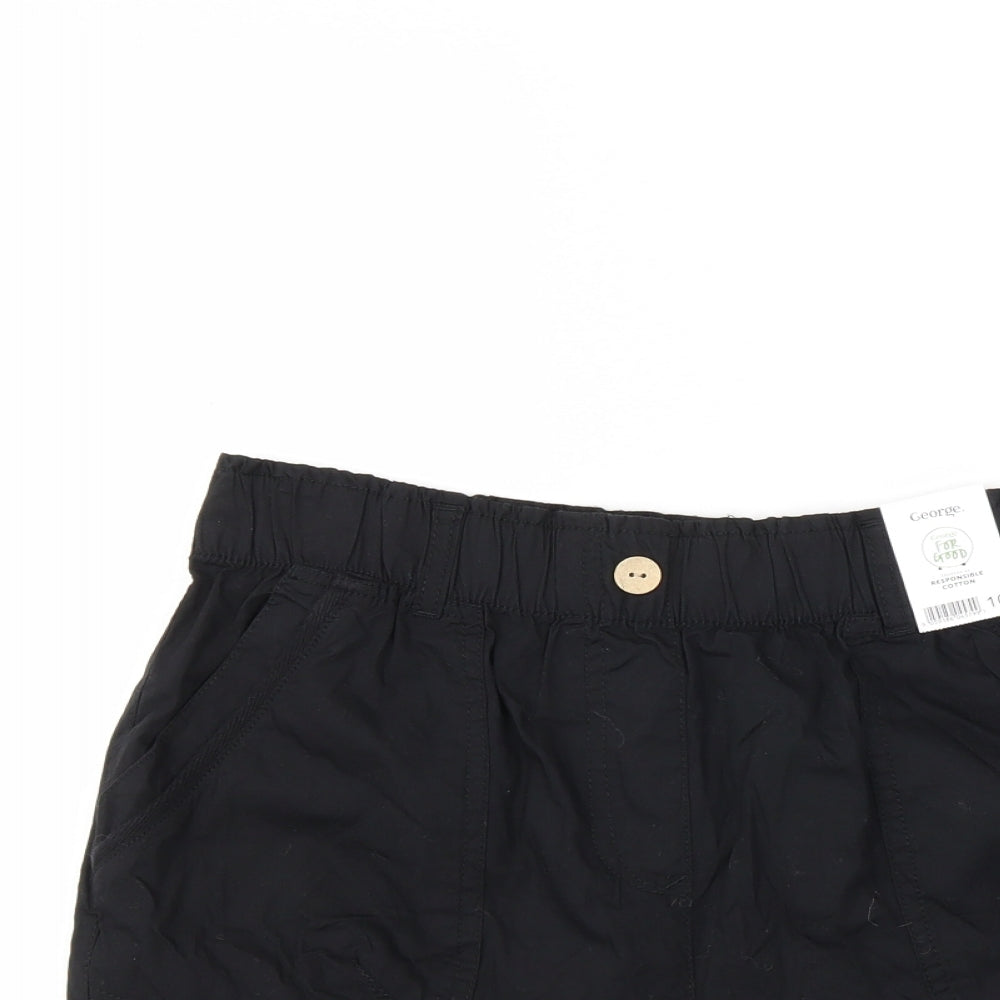 George Womens Black   Chino Shorts Size 10