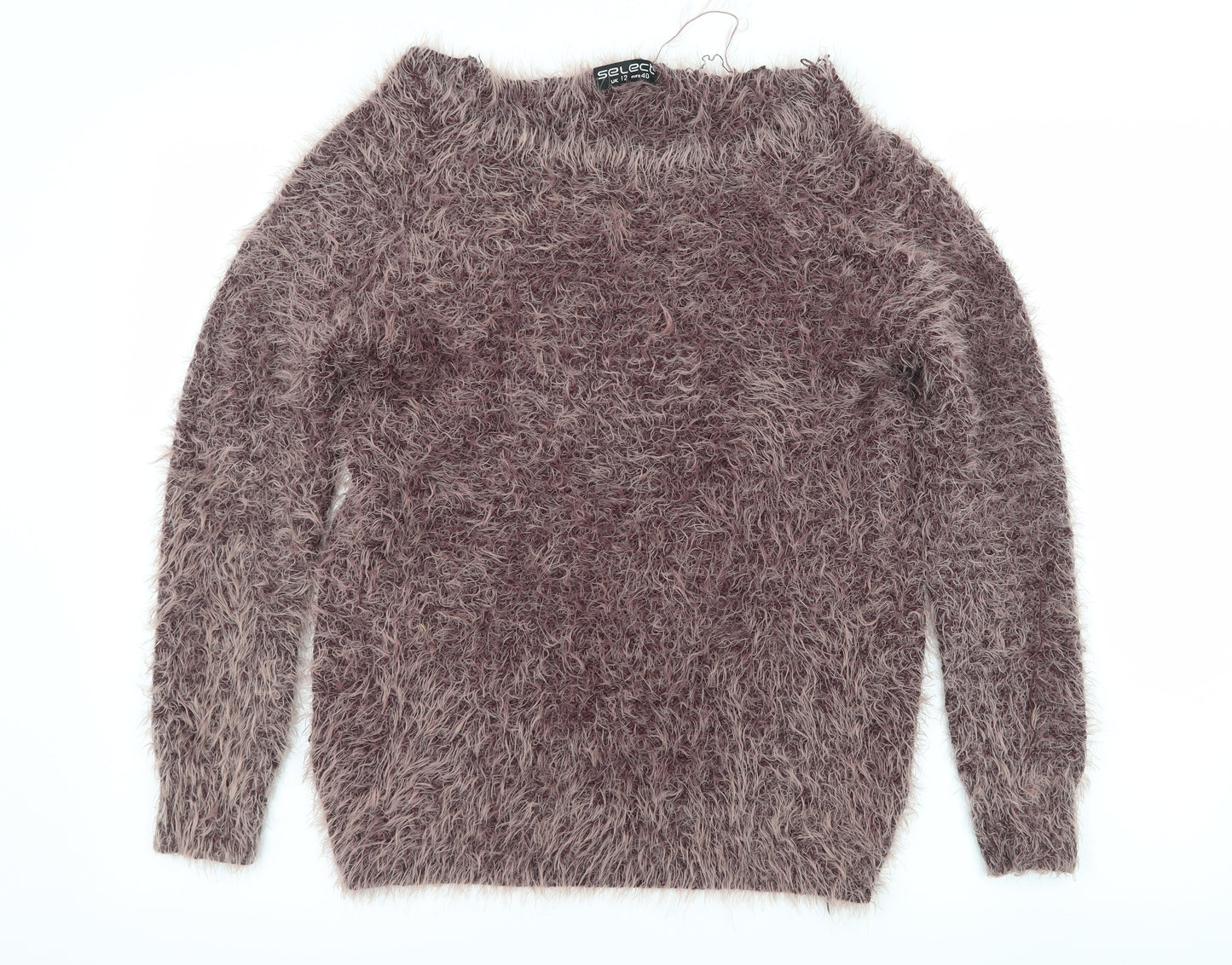 Select Womens Purple  Knit Pullover Jumper Size 12