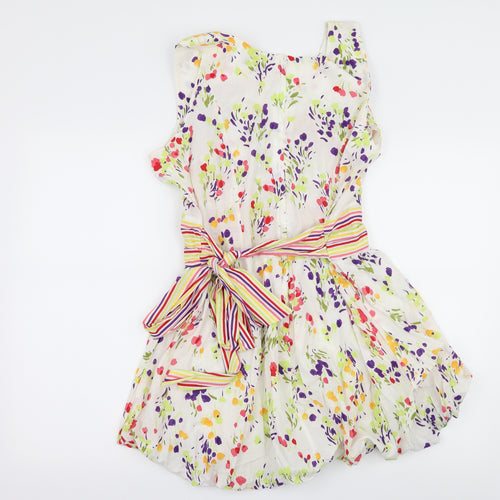 Red Herring Womens White Floral  Fit & Flare  Size 16