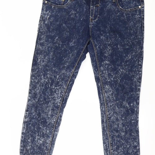 Miss Cherry Womens Blue  Denim Skinny Jeans Size 32 in L26 in - Acid Wash