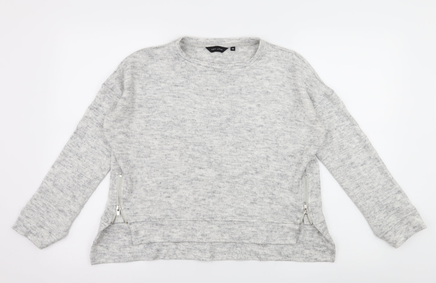 New Look Womens Grey  Knit Pullover Jumper Size 10