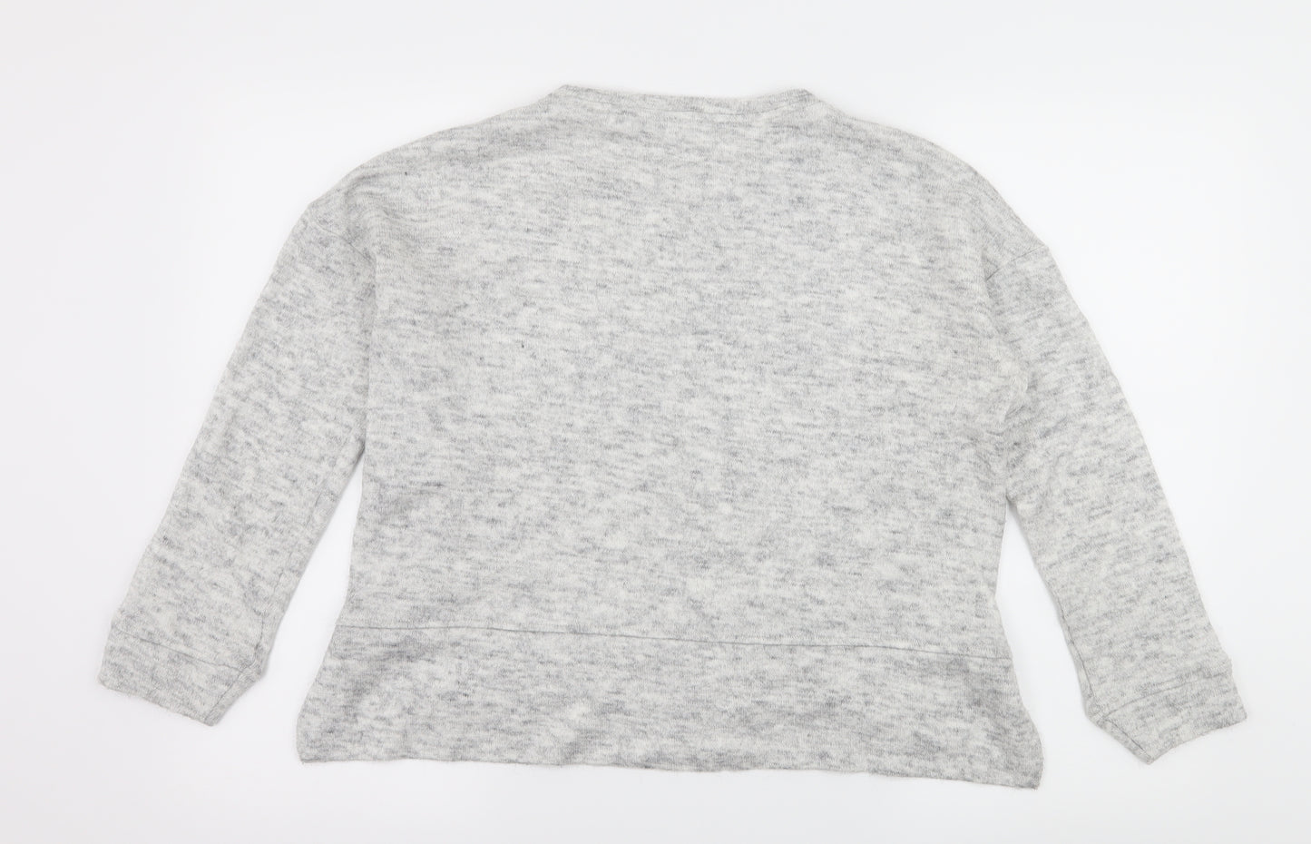 New Look Womens Grey  Knit Pullover Jumper Size 10
