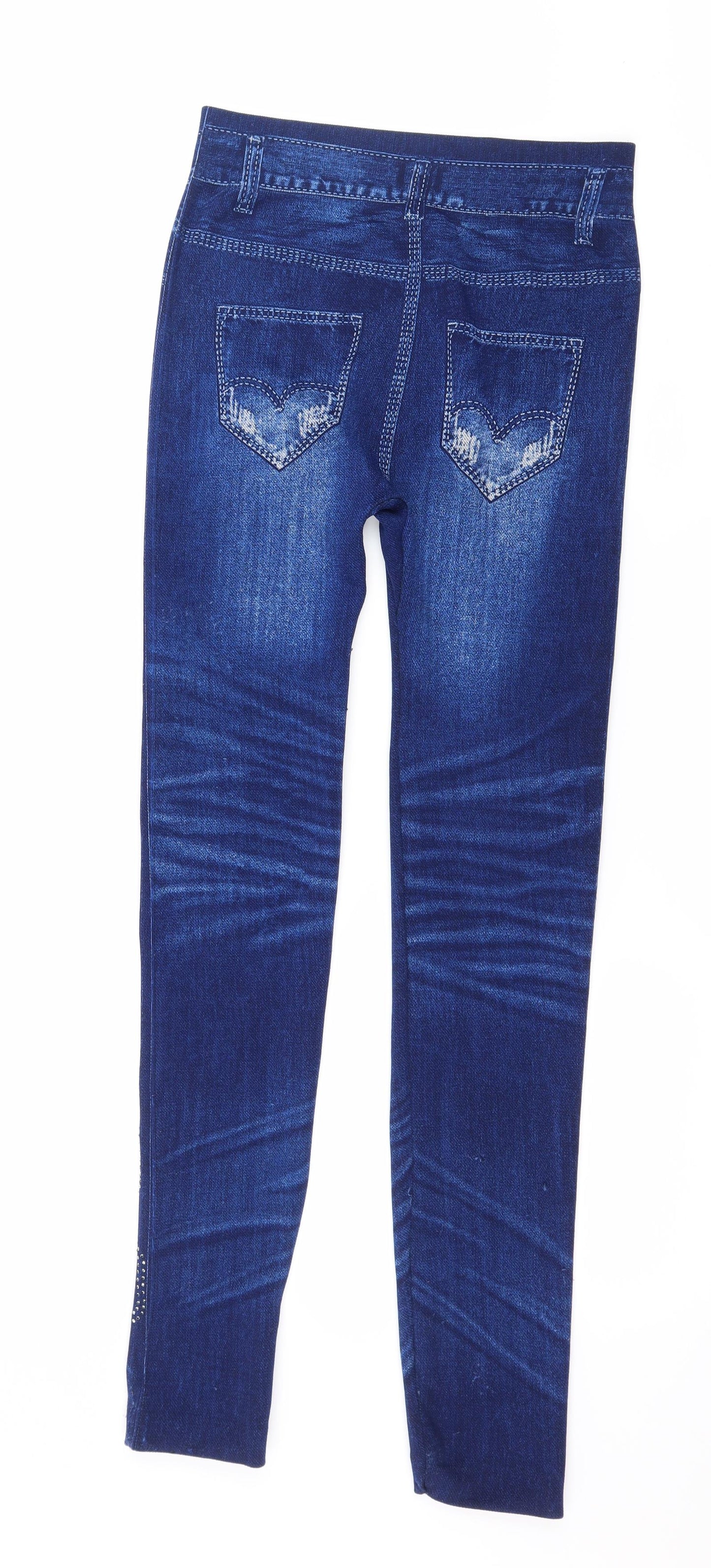 Preqorn Womens Blue   Capri Leggings Size 30 in L28 in