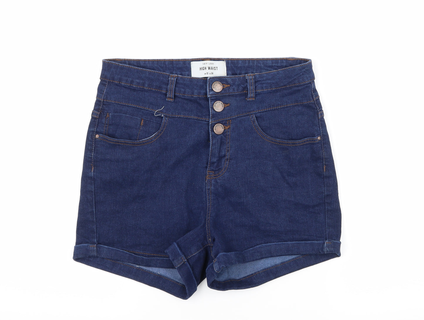 New Look Womens Blue  Denim Hot Pants Shorts Size 10