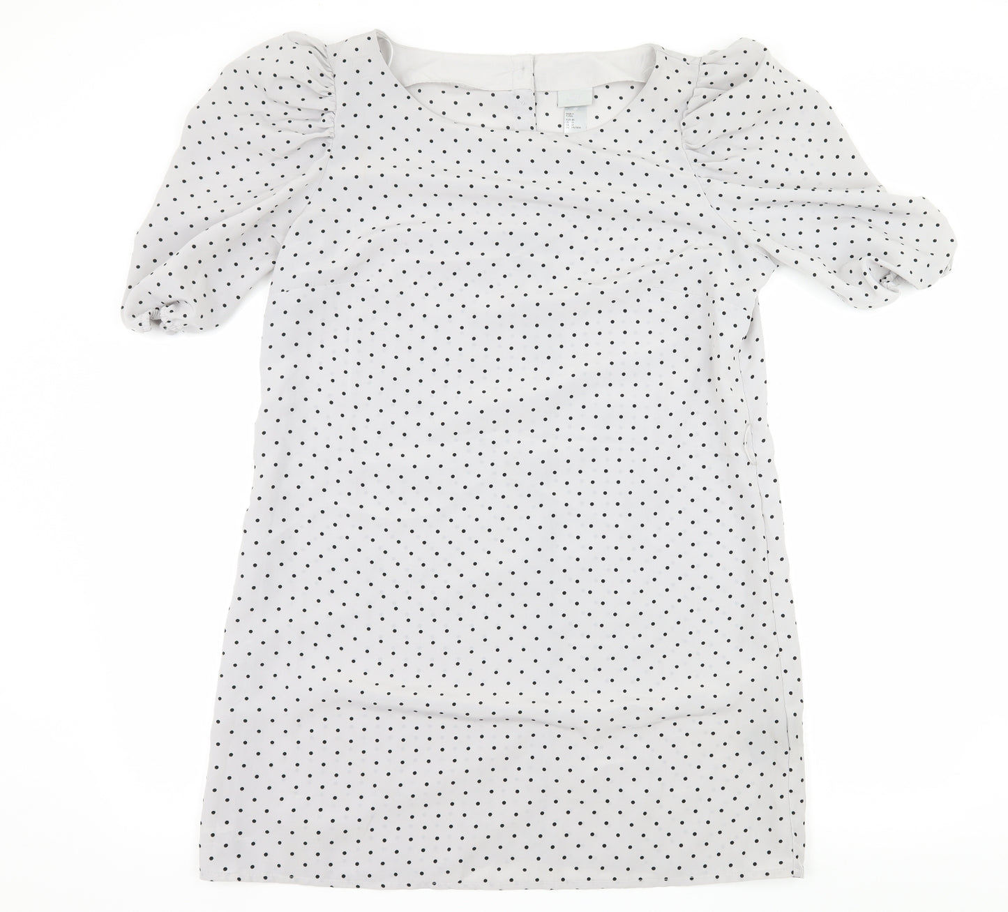 H&M Womens Gold Polka Dot  A-Line  Size 14