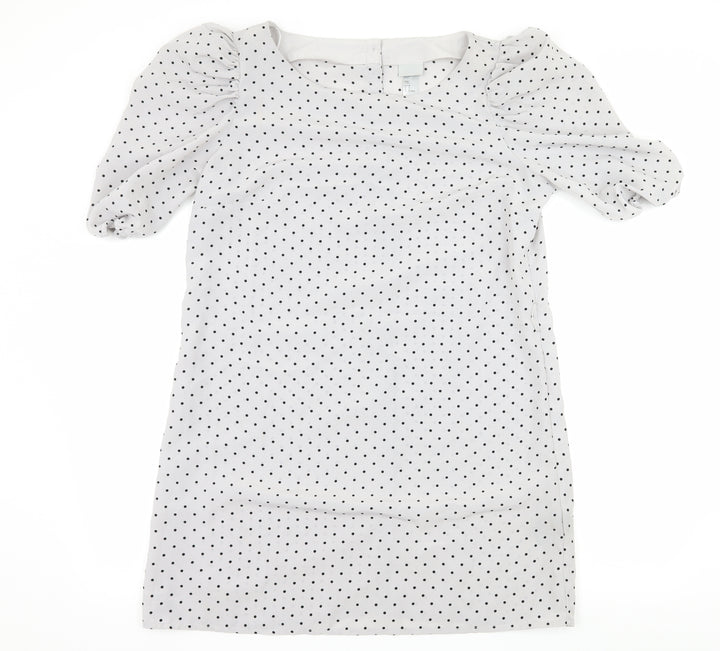 H&M Womens Gold Polka Dot  A-Line  Size 14