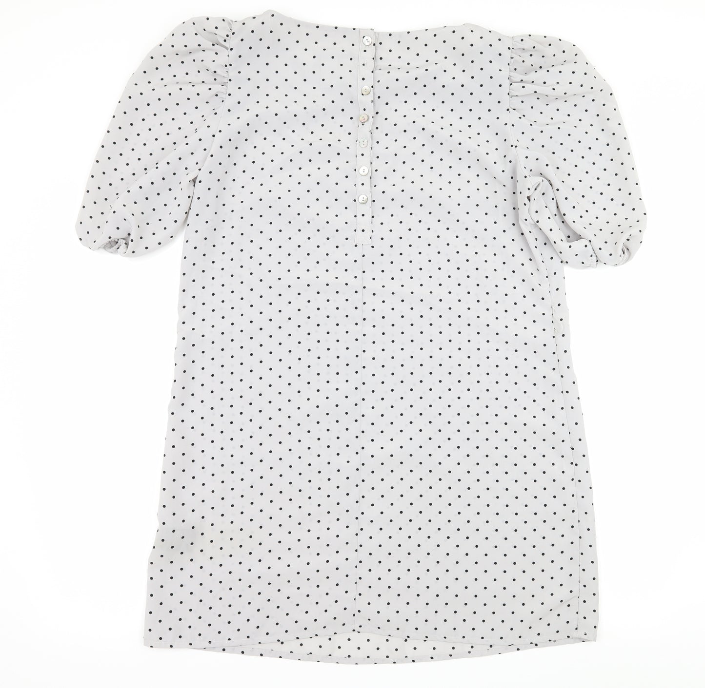 H&M Womens Gold Polka Dot  A-Line  Size 14