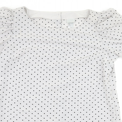 H&M Womens Gold Polka Dot  A-Line  Size 14