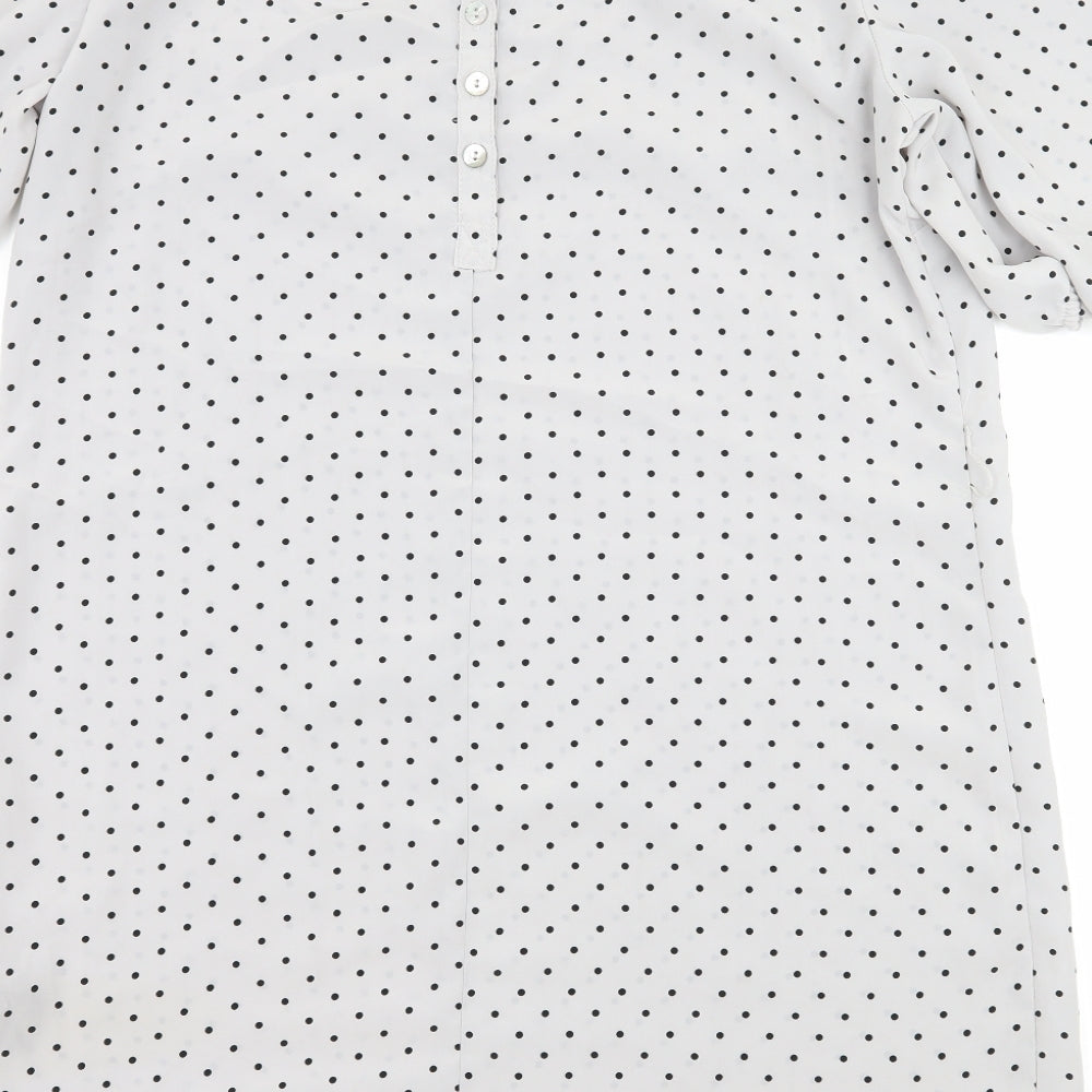 H&M Womens Gold Polka Dot  A-Line  Size 14
