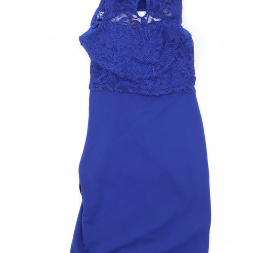 Quiz Womens Blue   Bodycon  Size 8  - Cut Out Neckline