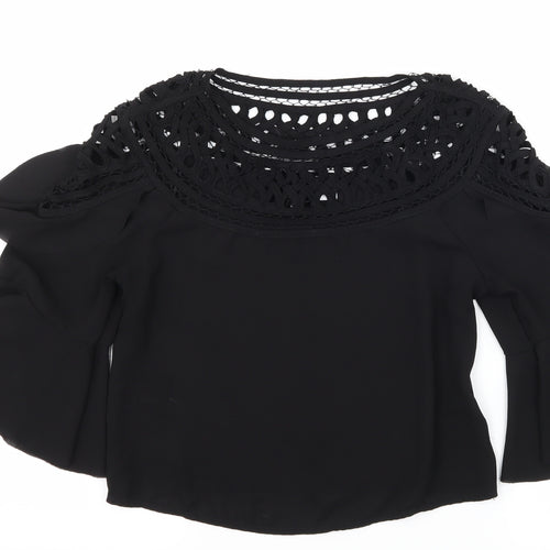 H&M Womens Black   Basic Blouse Size 6