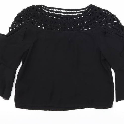 H&M Womens Black   Basic Blouse Size 6