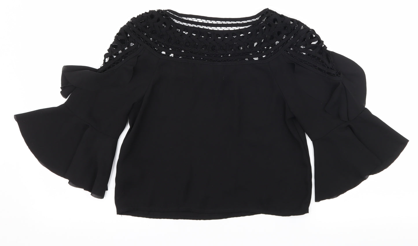 H&M Womens Black   Basic Blouse Size 6
