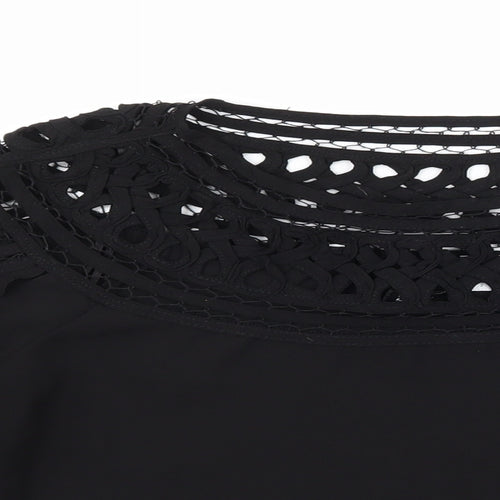 H&M Womens Black   Basic Blouse Size 6