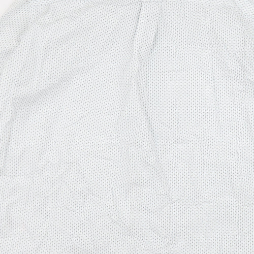 NEXT Mens White Polka Dot   Button-Up Size L
