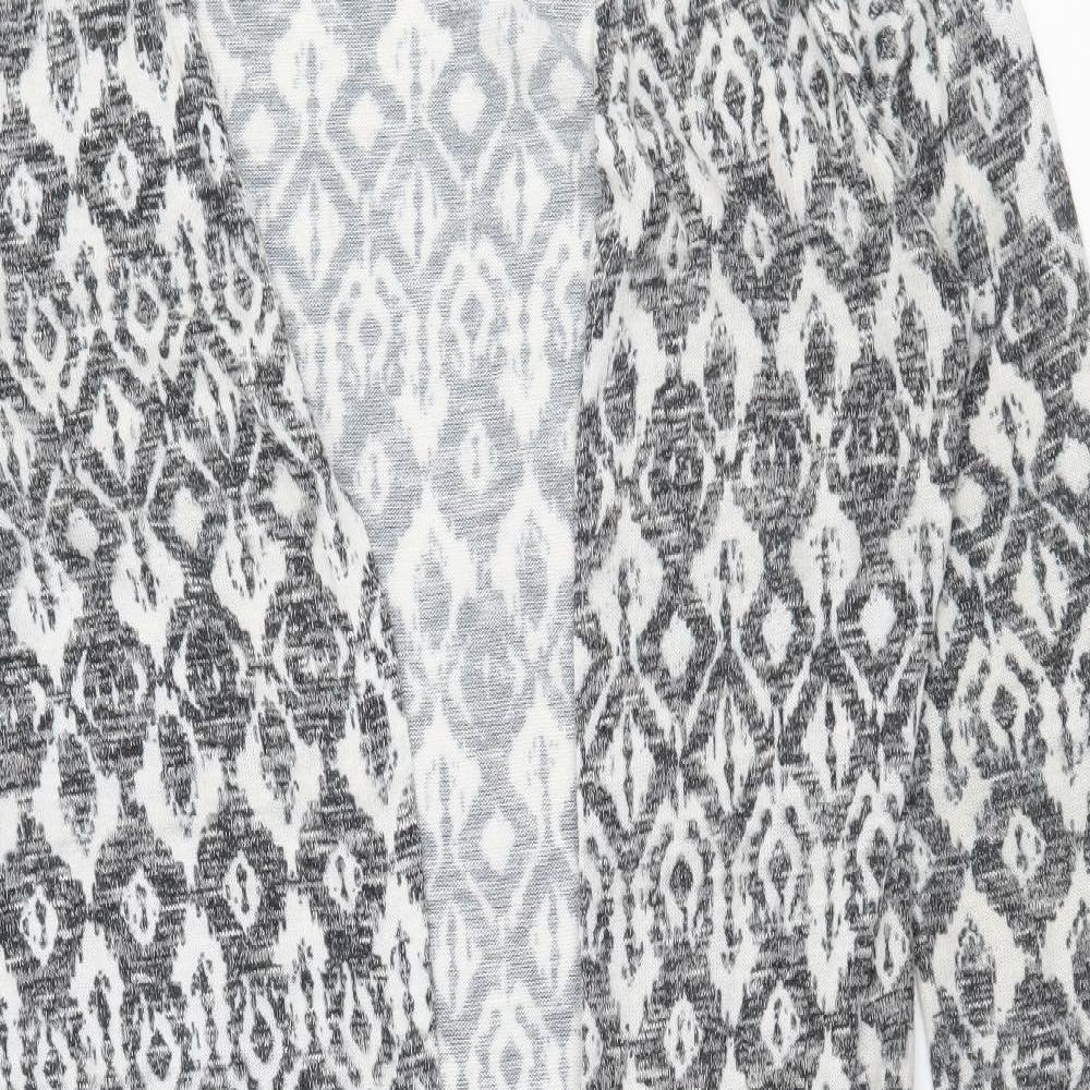 Atmosphere Womens Grey Geometric Knit Cardigan Jumper Size 12