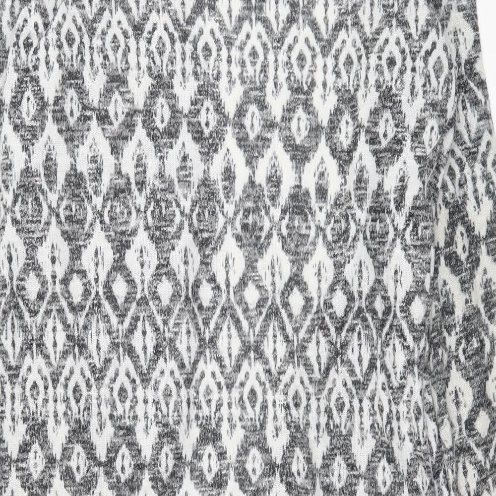 Atmosphere Womens Grey Geometric Knit Cardigan Jumper Size 12