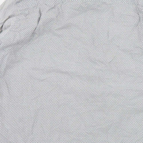 Taylor & Wright Mens White Polka Dot   Button-Up Size 15.5