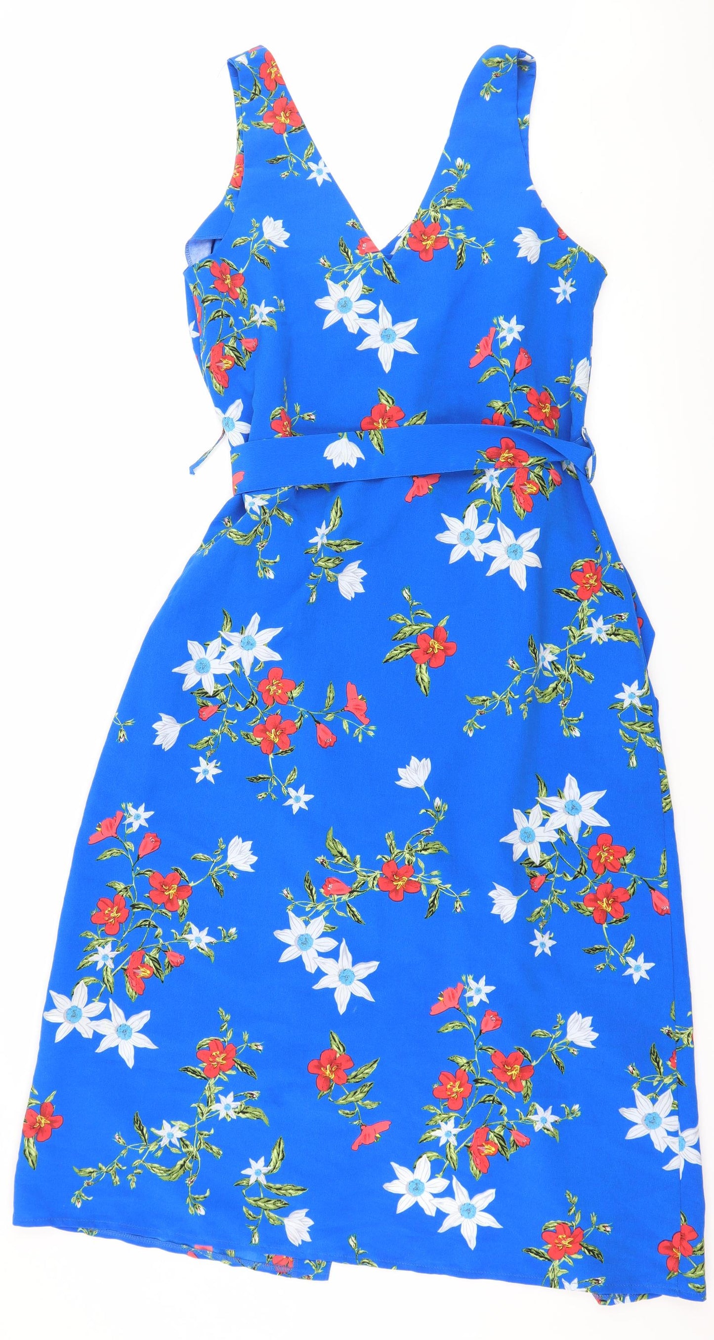 Primark Womens Black Floral  Slip Dress  Size 14