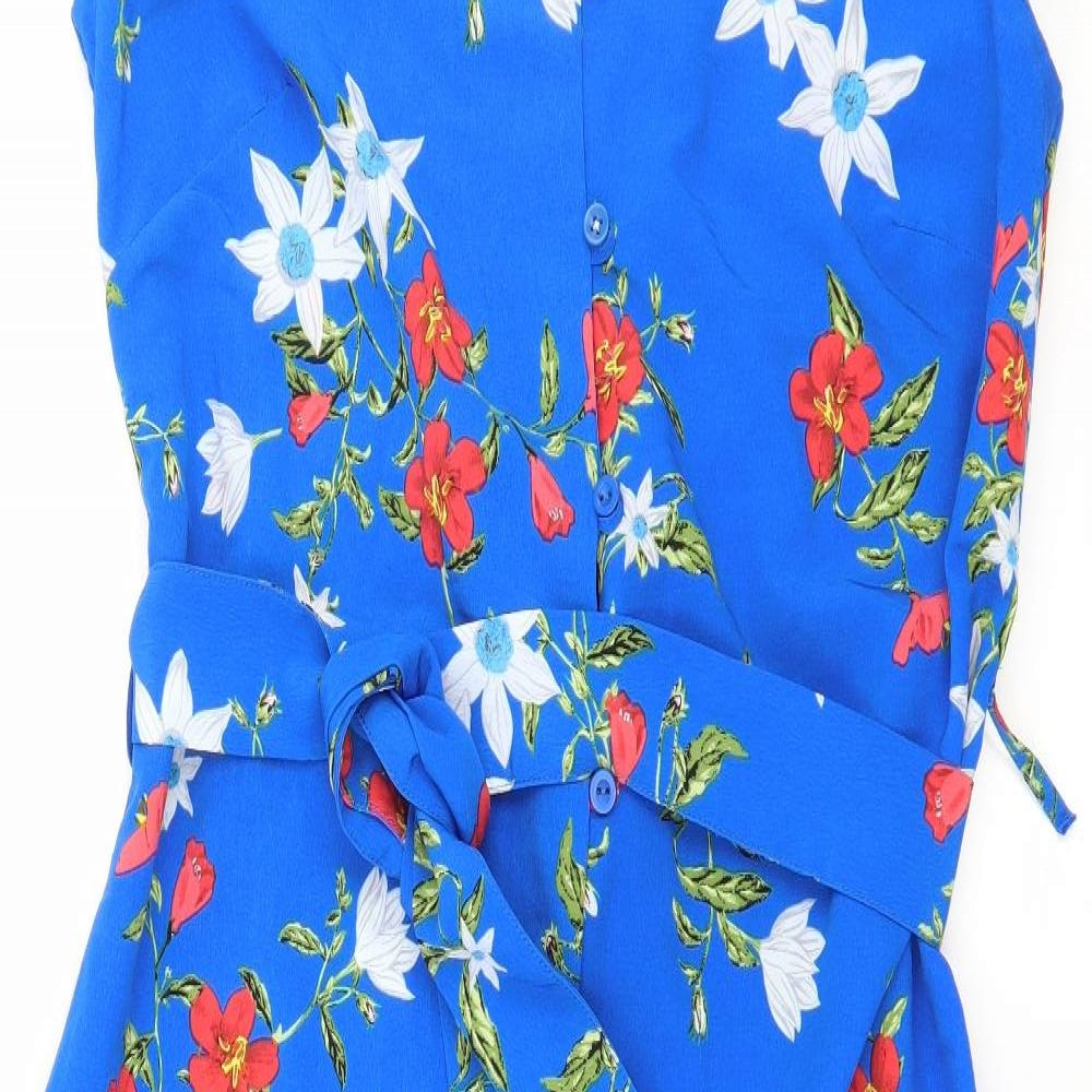 Primark Womens Black Floral  Slip Dress  Size 14