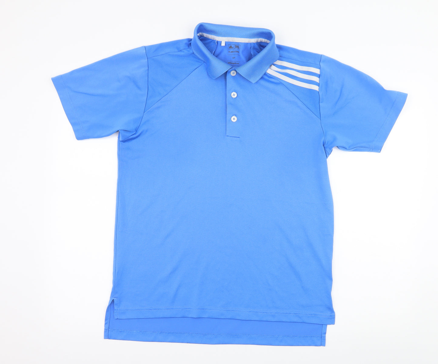 adidas Mens Black Striped Jersey  Polo Size S