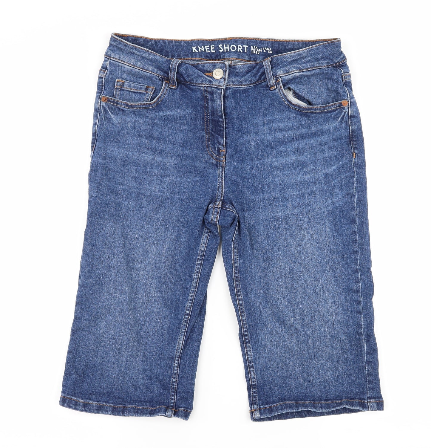 NEXT Womens Blue  Denim Bermuda Shorts Size 10