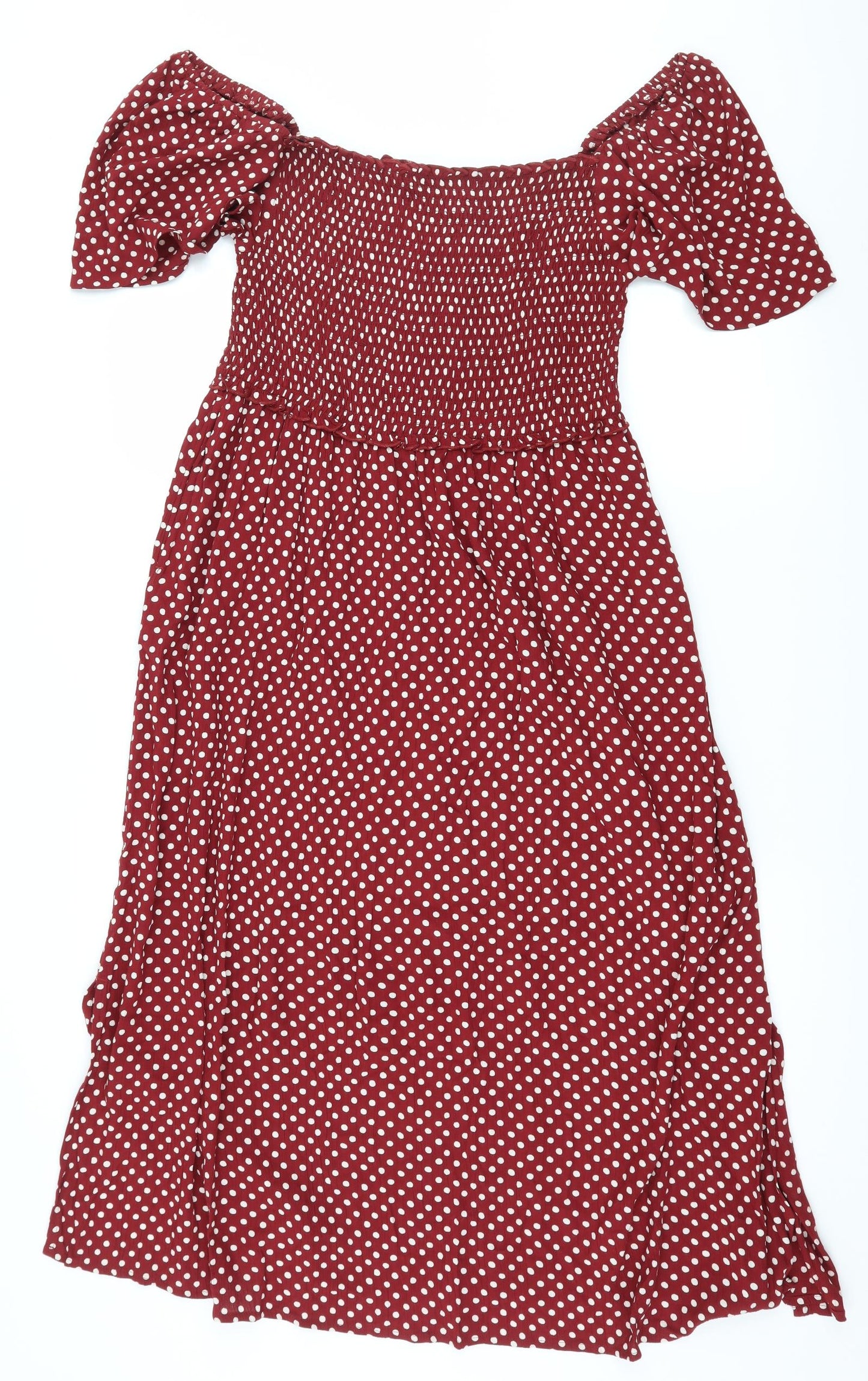 NEXT Womens Red Polka Dot  Maxi  Size 14