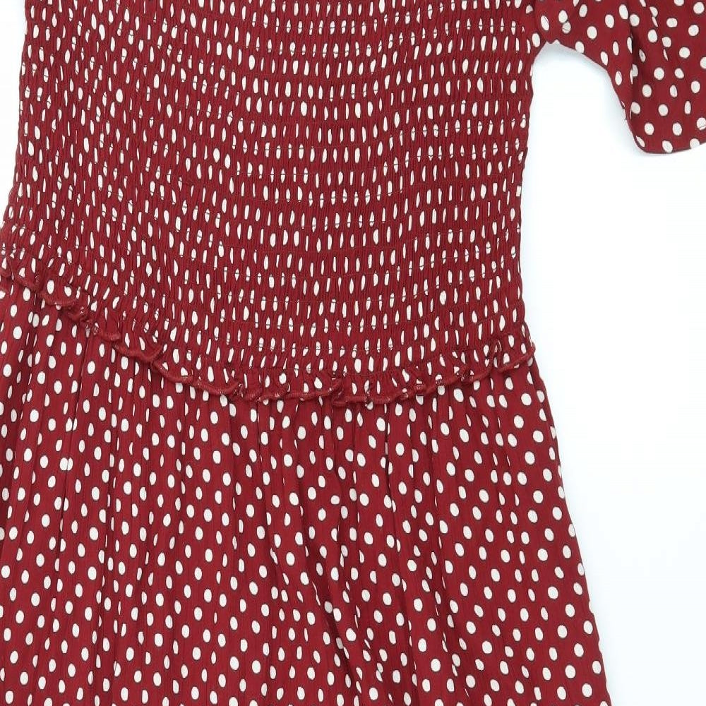 NEXT Womens Red Polka Dot  Maxi  Size 14