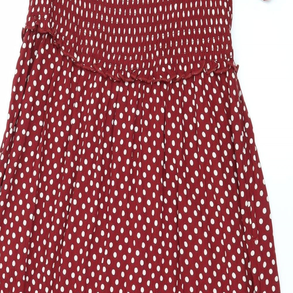 NEXT Womens Red Polka Dot  Maxi  Size 14