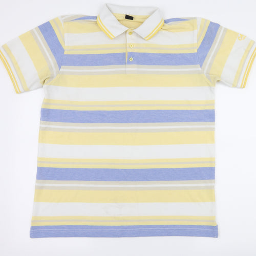Cotton Traders Mens Multicoloured Striped Jersey  Polo Size L