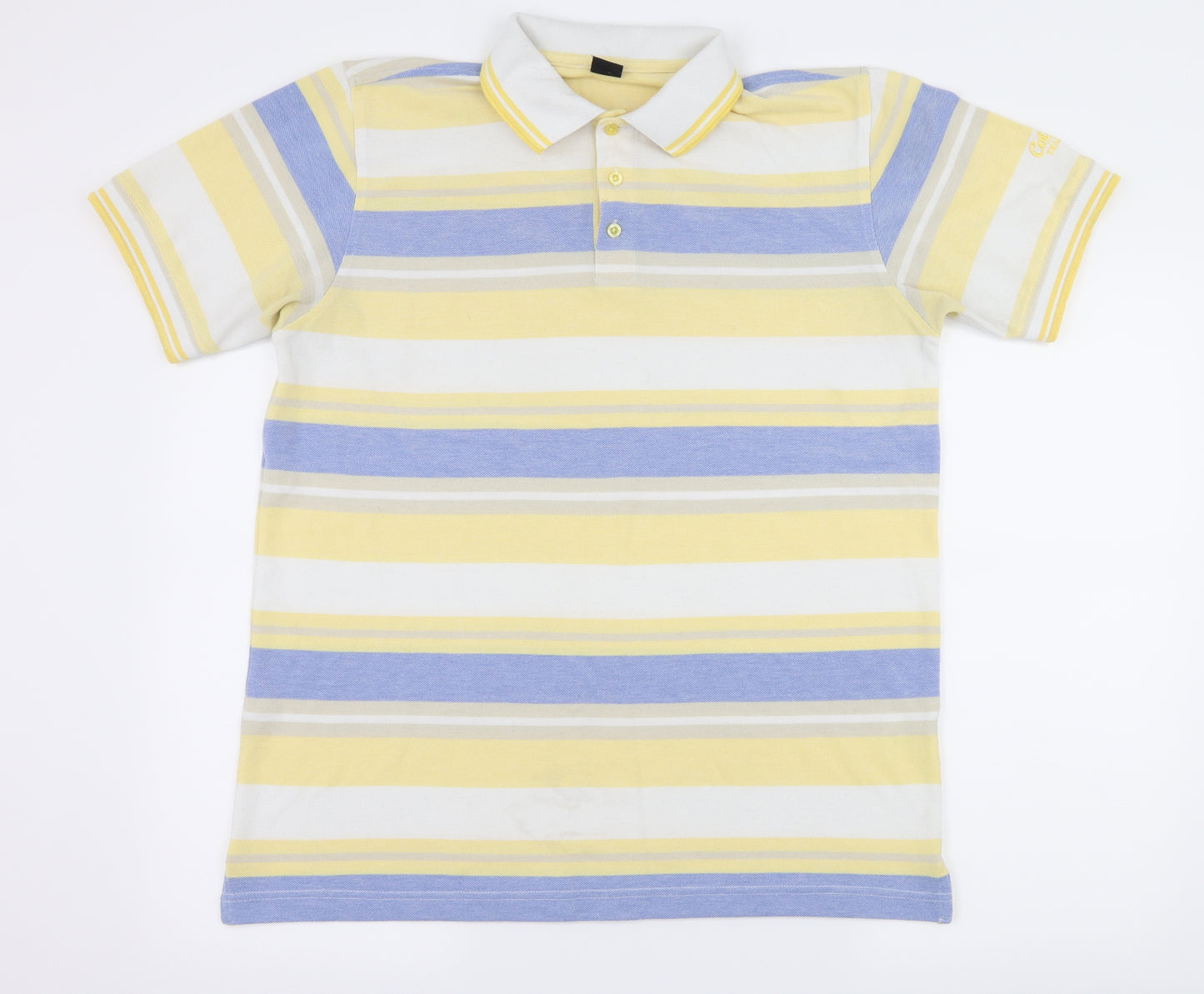 Cotton Traders Mens Multicoloured Striped Jersey  Polo Size L