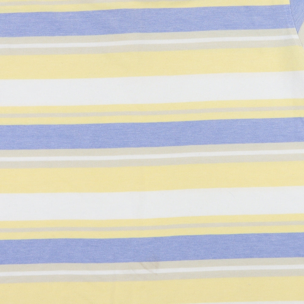 Cotton Traders Mens Multicoloured Striped Jersey  Polo Size L