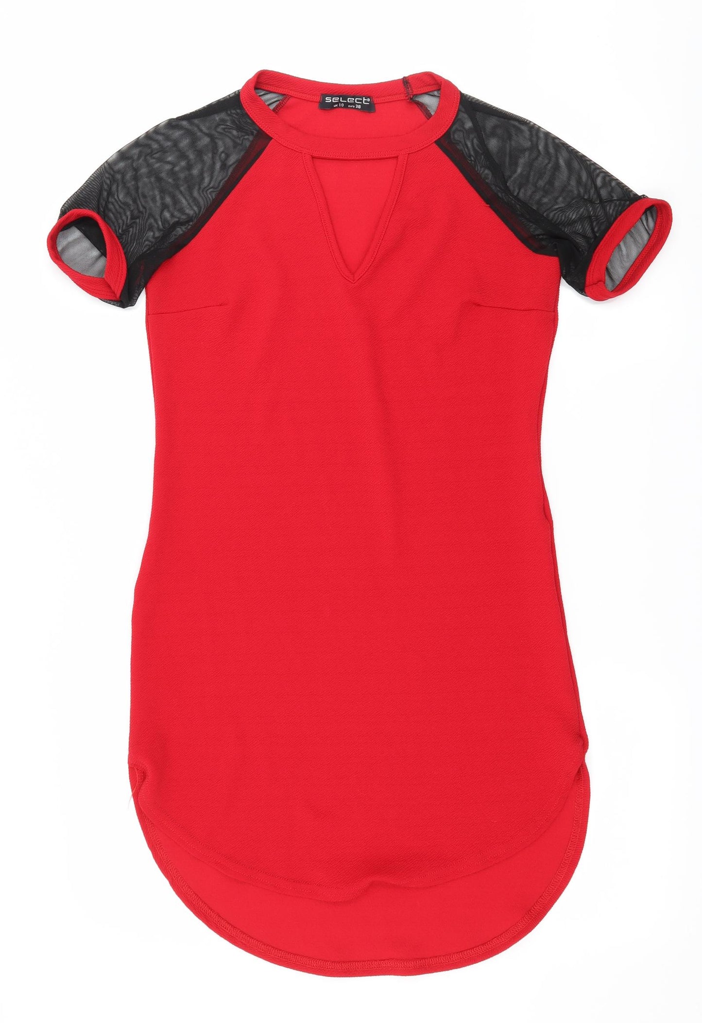 Select Womens Red   Bodycon  Size 10  - Cut Out Neckline