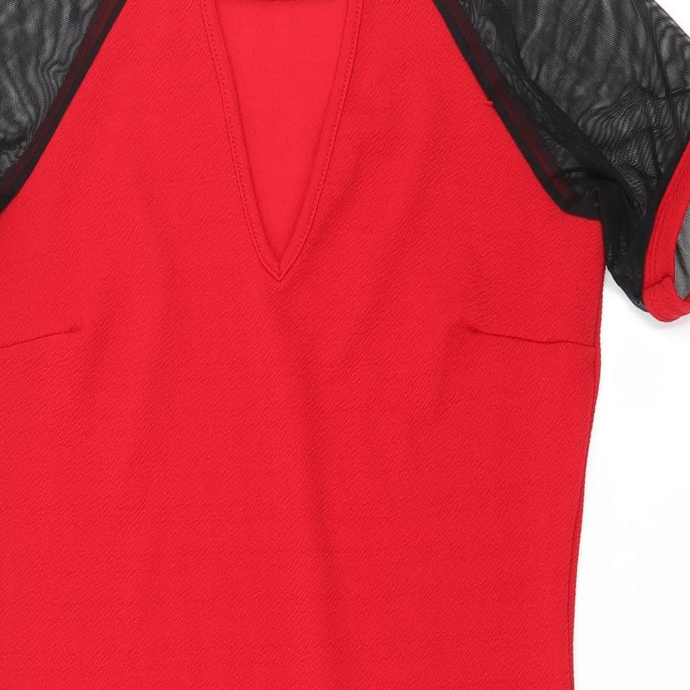 Select Womens Red   Bodycon  Size 10  - Cut Out Neckline