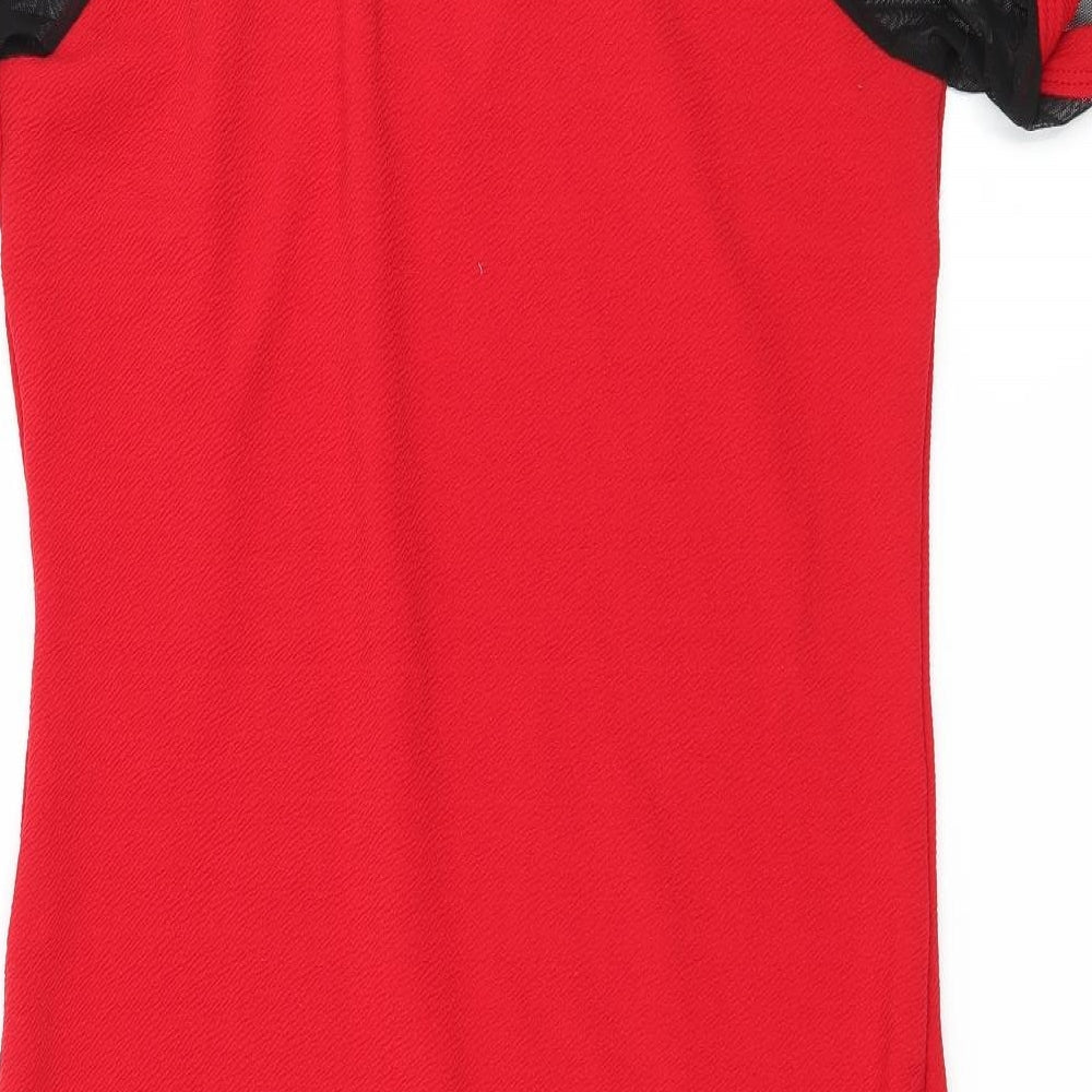 Select Womens Red   Bodycon  Size 10  - Cut Out Neckline