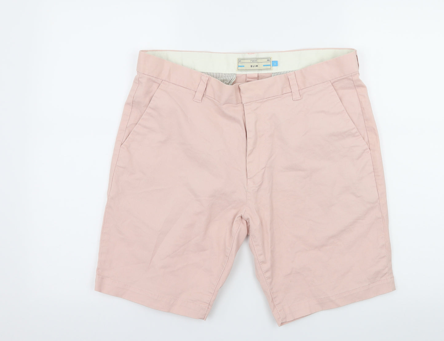 NEXT Mens Pink   Chino Shorts Size 34 in