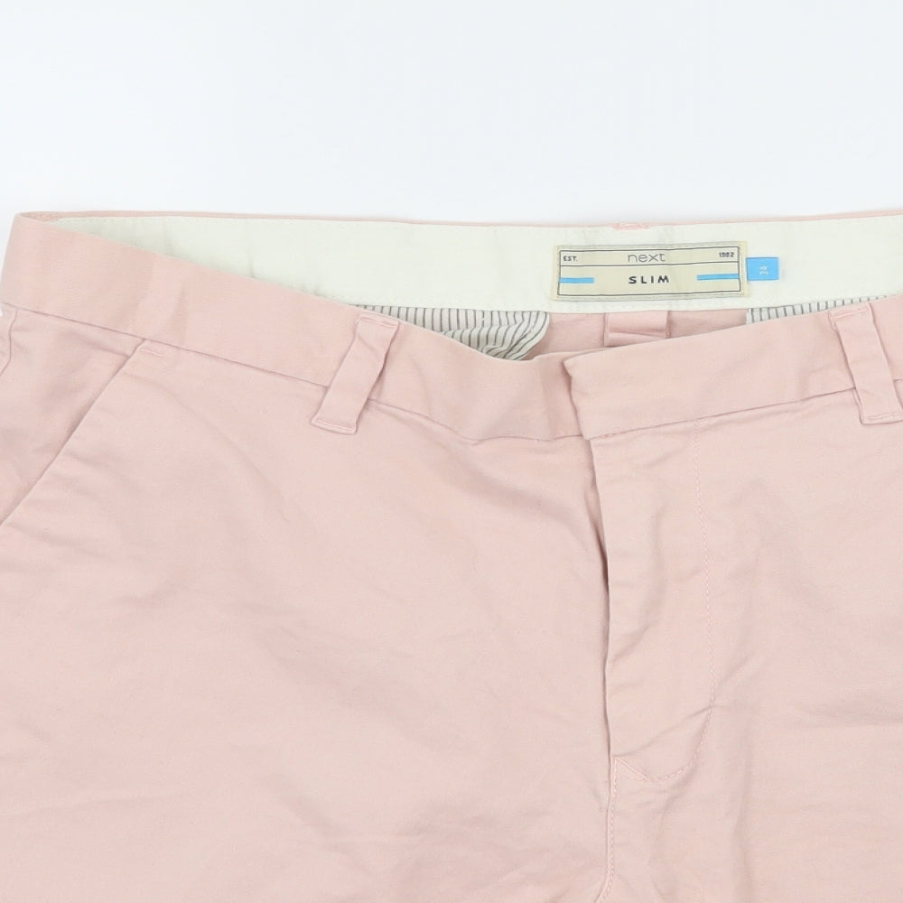 NEXT Mens Pink   Chino Shorts Size 34 in