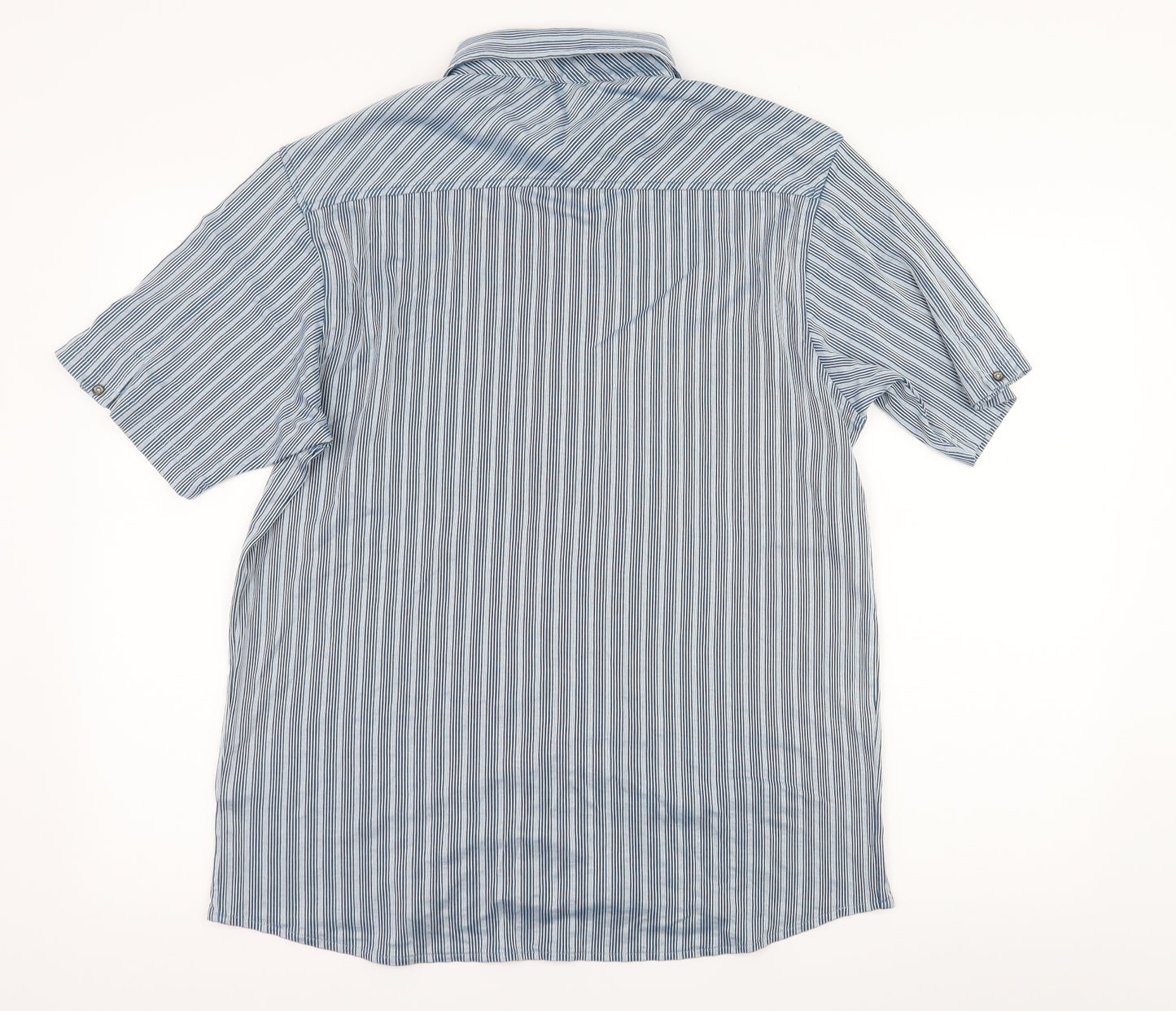FILA Mens Multicoloured Striped   Button-Up Size M