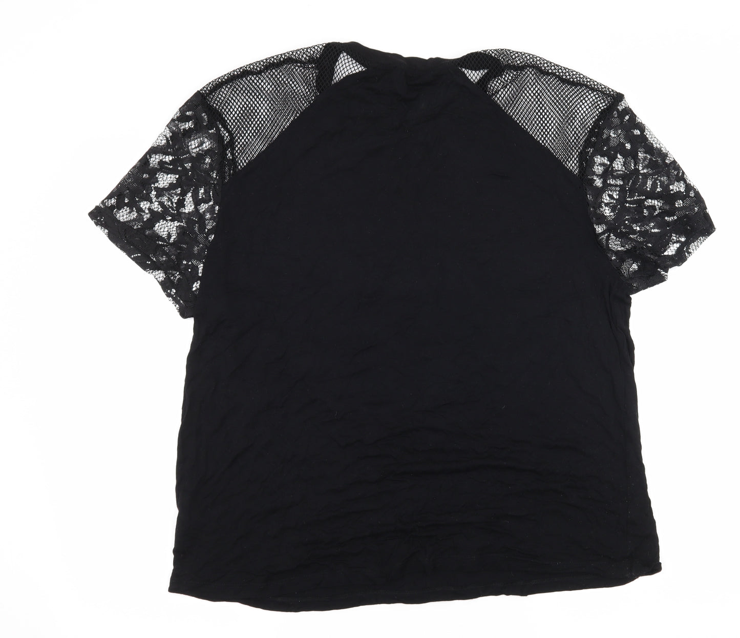 New Look Womens Black  Jersey Basic T-Shirt Size 18  - New york