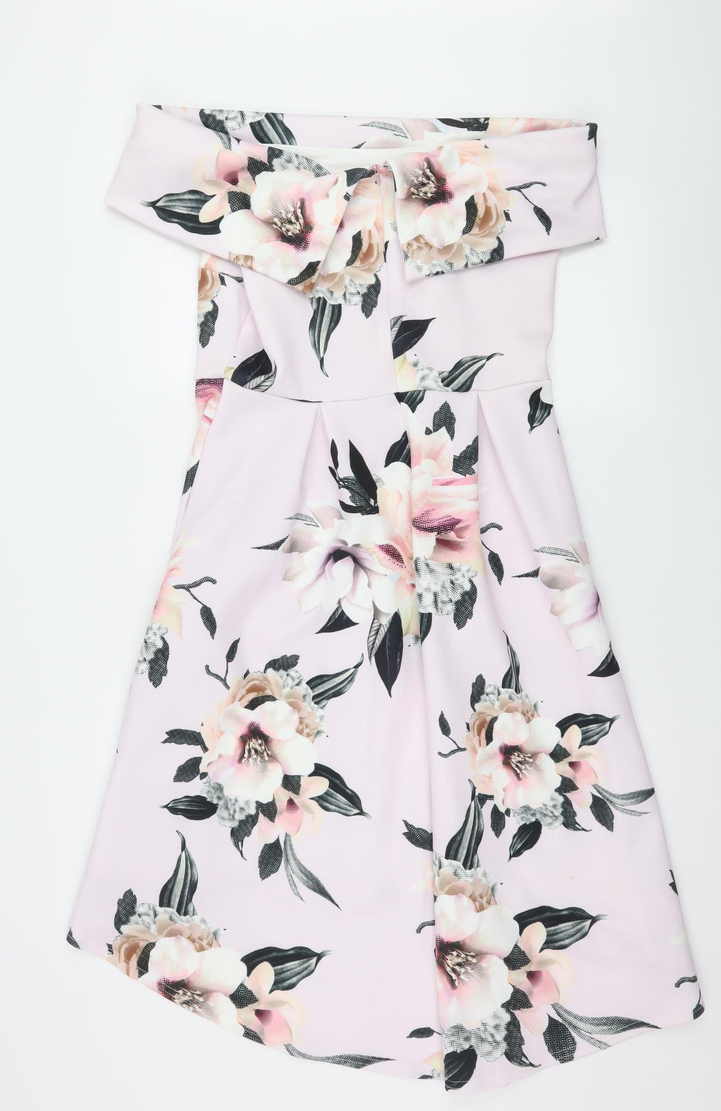 Jessica Wright Womens Pink Floral  Fit & Flare  Size 16  - Dipped hem