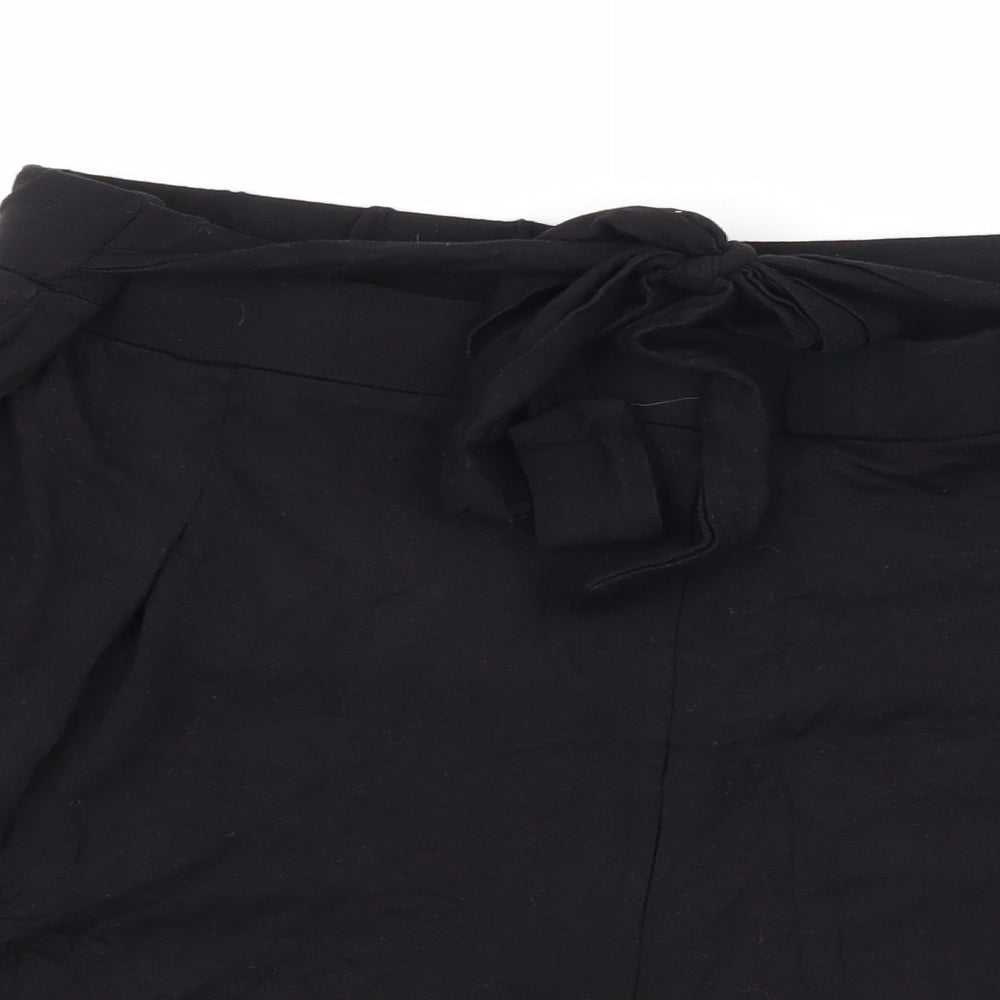 ASOS Womens Black  Jersey Paperbag Shorts Size 16
