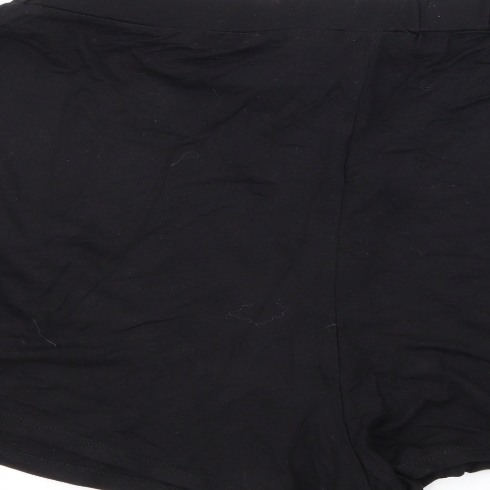ASOS Womens Black  Jersey Paperbag Shorts Size 16