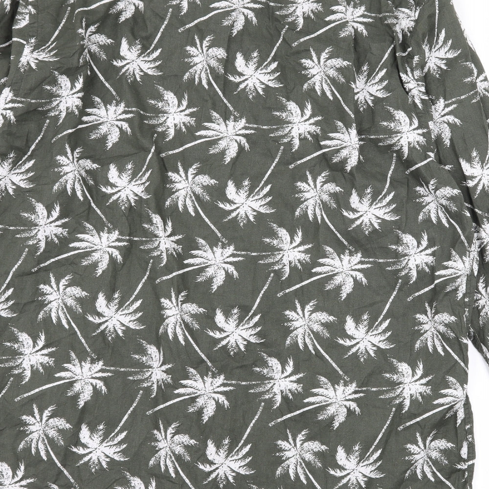 Tommy Hilfiger Mens Green Fair Isle   Button-Up Size XL  - Palm Tree