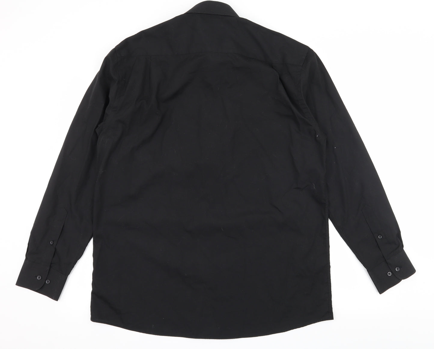 George Mens Black    Button-Up Size 16