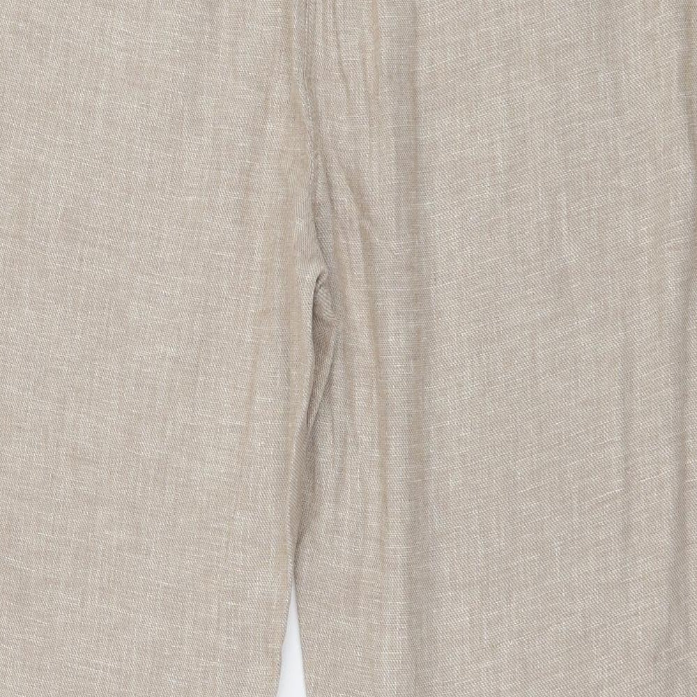 Nutmeg Womens Beige   Cropped Trousers Size 14 L27 in